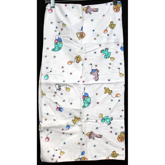 Cotton Receiving Blanket Baby Teddy Bear Balloon Giraffe Heart Elephant Stars - Picture 3 of 6